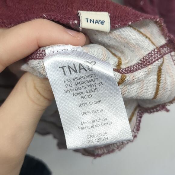 TNA Red Fitted Blouse with Long Sleeves size medium - Picture 4 of 6